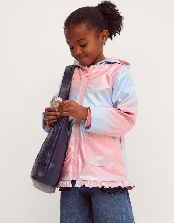 Ombr&eacute; Shimmer Raincoat, Pink (PINK), large