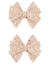 Giselle Glitter Bow Hair Clips, , large