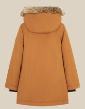 Water-Resistant Parka Coat, Tan (TAN), large