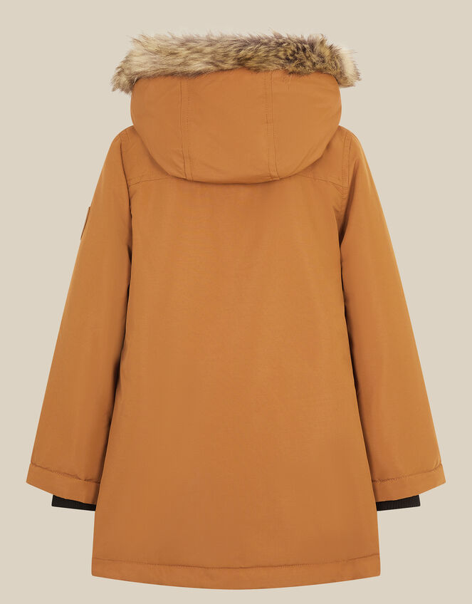 Water-Resistant Parka Coat, Tan (TAN), large