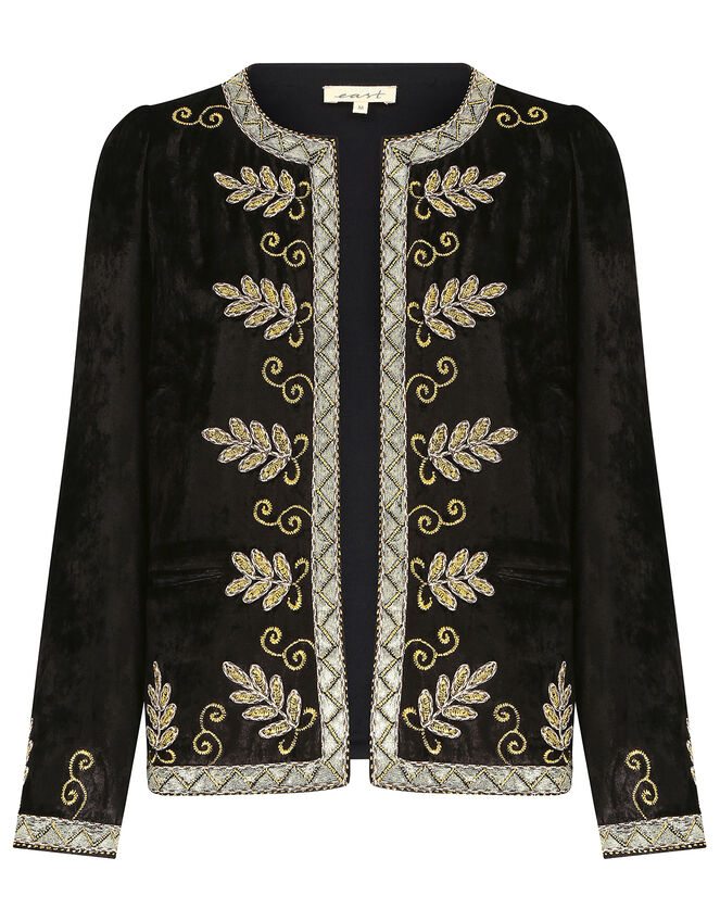 East Zola Embroidered Velvet Jacket Black