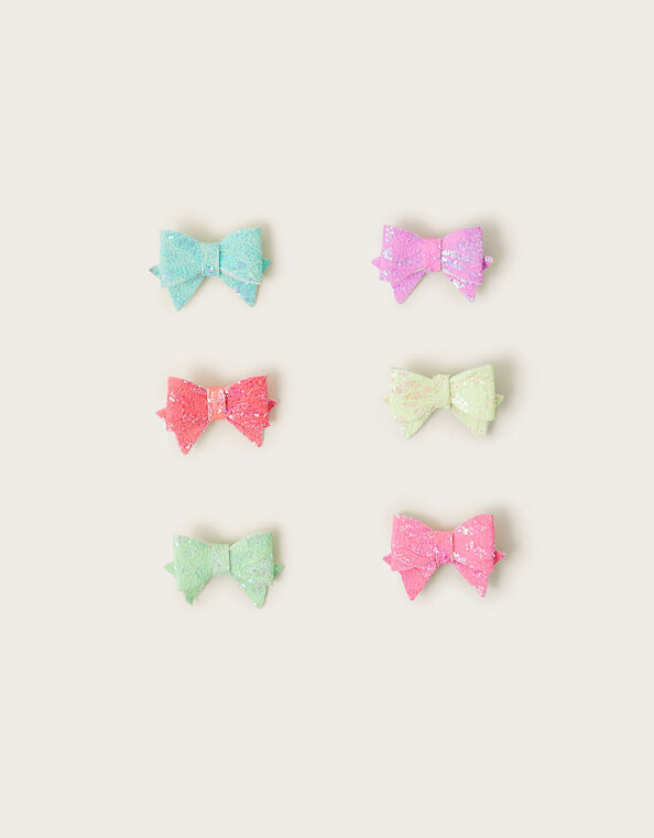 6-Pack Bright Bow Clips, , large