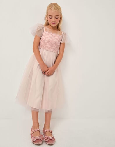 Francesca Lace Tulle Party Dress, Pink (PINK), large