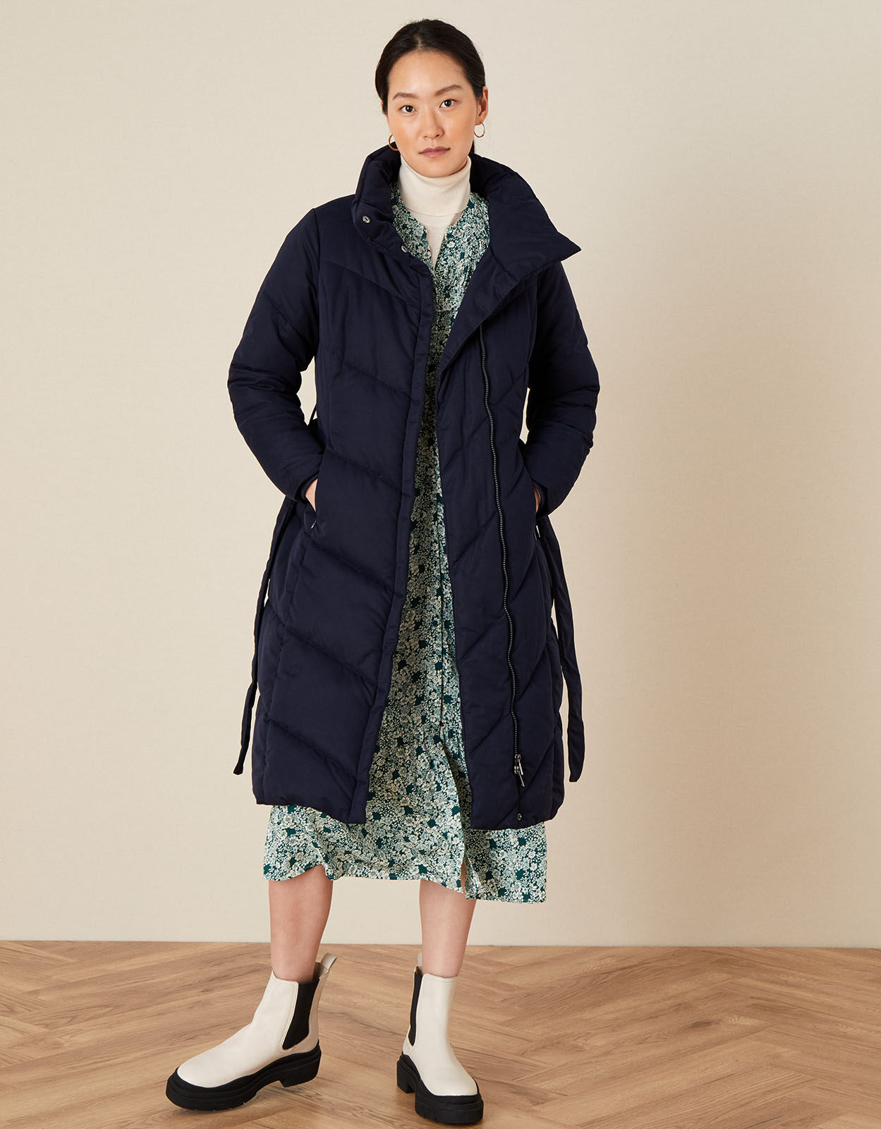 Paige Padded Coat Blue Women s Coats Monsoon UK