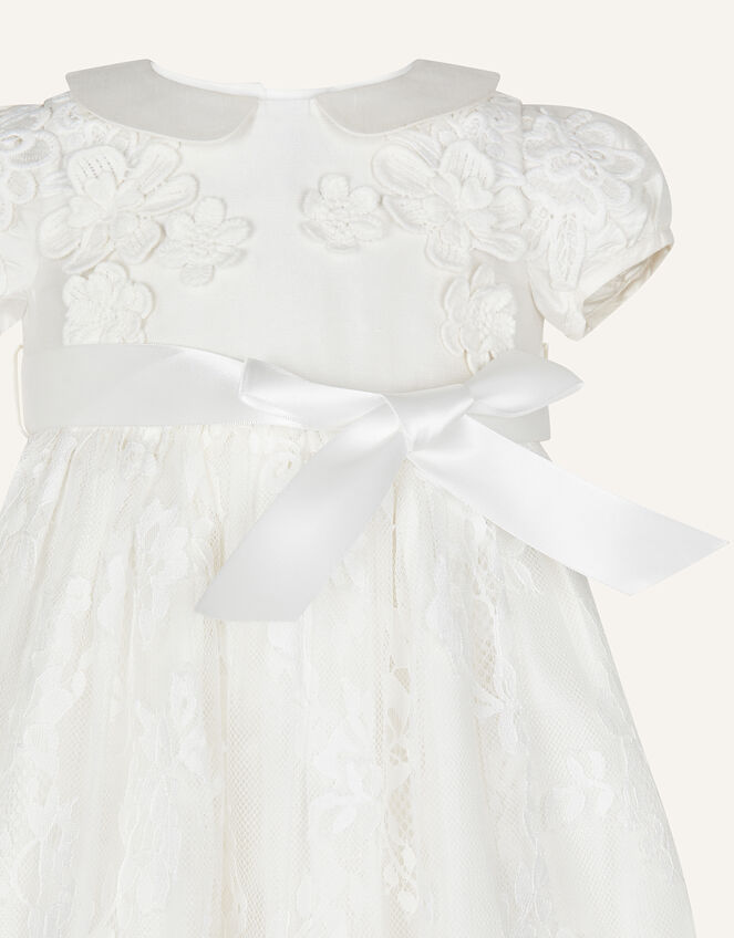 Baby Provenza Silk Christening Dress, Ivory (IVORY), large