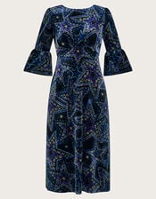 Serenity Velvet Dress, Black (BLACK), large