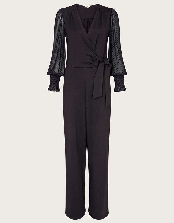 Penny Ponte Jumpsuit, Black (BLACK), large