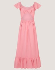 Sully Tie Back Prom Dress, Orange (CORAL), large