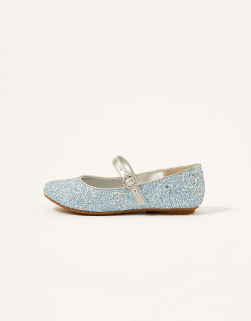 Glitter Ballerina Flats Blue Girls Flat Shoes Monsoon Uk