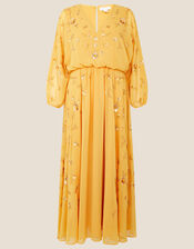 Danni Sequin Dress, Yellow (OCHRE), large