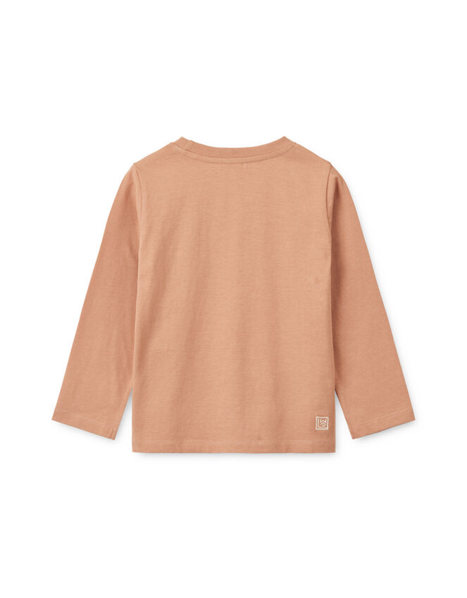 Liewood Cat Print Long Sleeve T-Shirt, Pink (ROSE), large