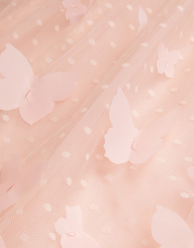 Polka Dot Butterfly Tulle Dress, Pink (PALE PINK), large