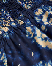 Cut-Out Tie Dye Playsuit, Blue (BLUE), large