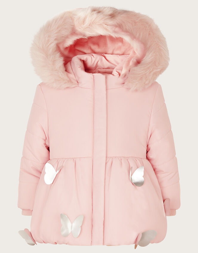 Baby Butterfly 3D Padded Coat Pink