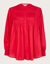 Dahlia Pintuck Oversized Shirt, Pink (PINK), large