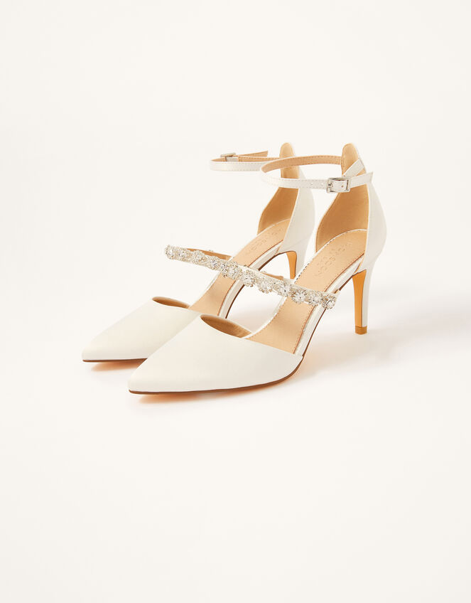 Vixie Embellished Bridal Court Shoes, Ivory (IVORY), large