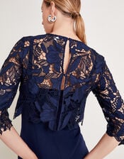 Maya Lace Dress, Blue (NAVY), large