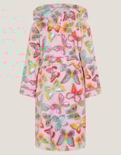 Butterfly Print Dressing Gown, Pink (PINK), large