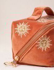 Elizabeth Scarlett Sun Goddess Velvet Make Up Bag, , large