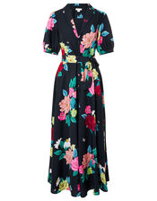Una Floral Print Shirt Dress, Blue (NAVY), large