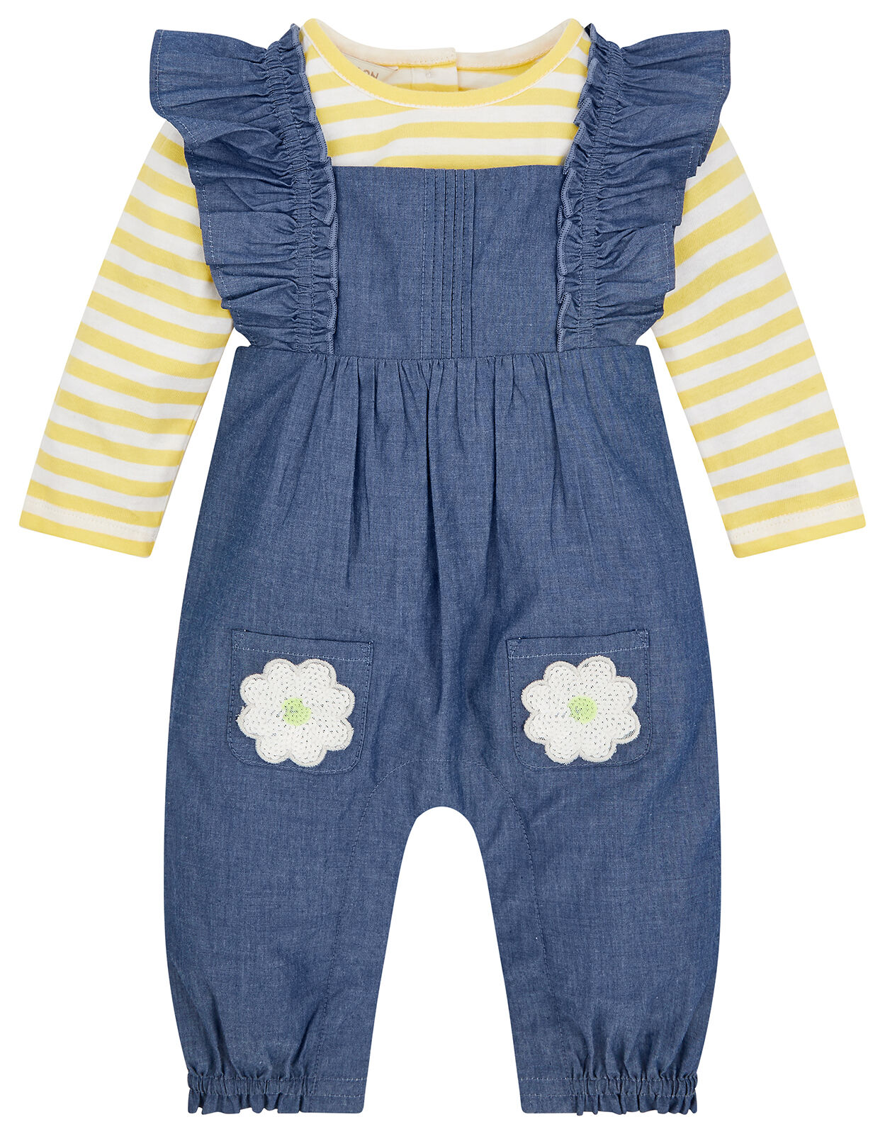 Baby Daisy Dungarees Set Blue | Baby