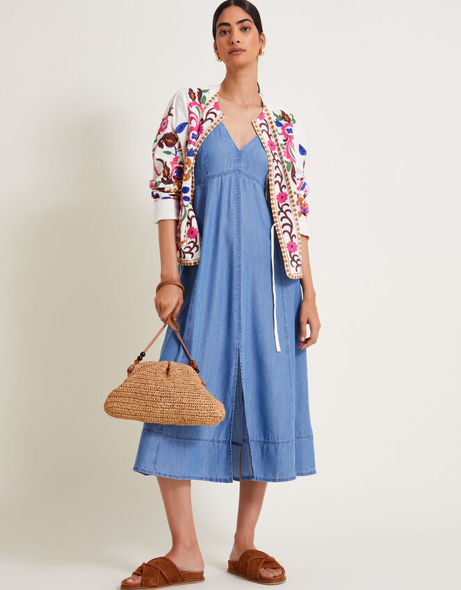 Gaia Midi Dress, Blue (DENIM BLUE), large