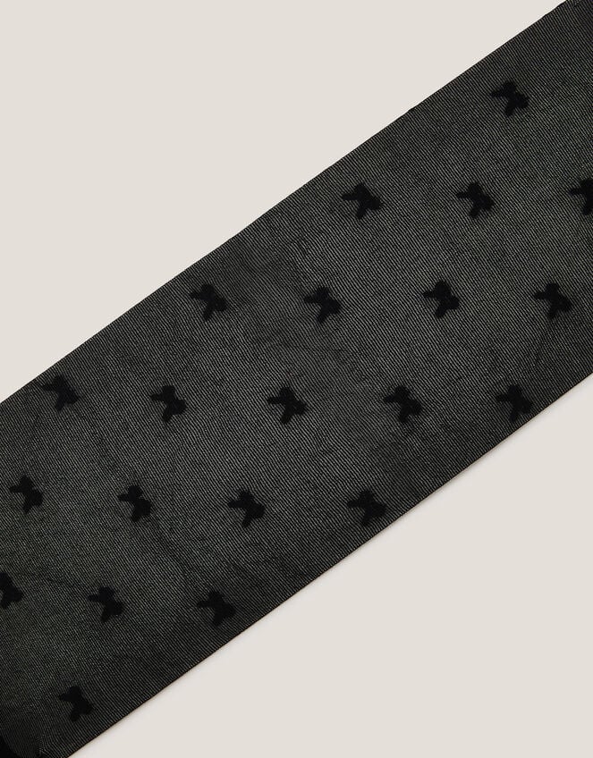 30 Denier Semi-Sheer Bow Tights, Black (BLACK), large