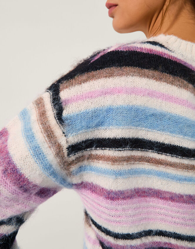 Sylvie Stripe Jumper, Ivory (IVORY), large