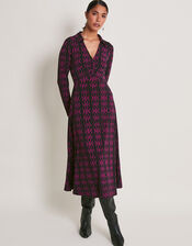 Gable Geometric Print Dress, Pink (PINK), large
