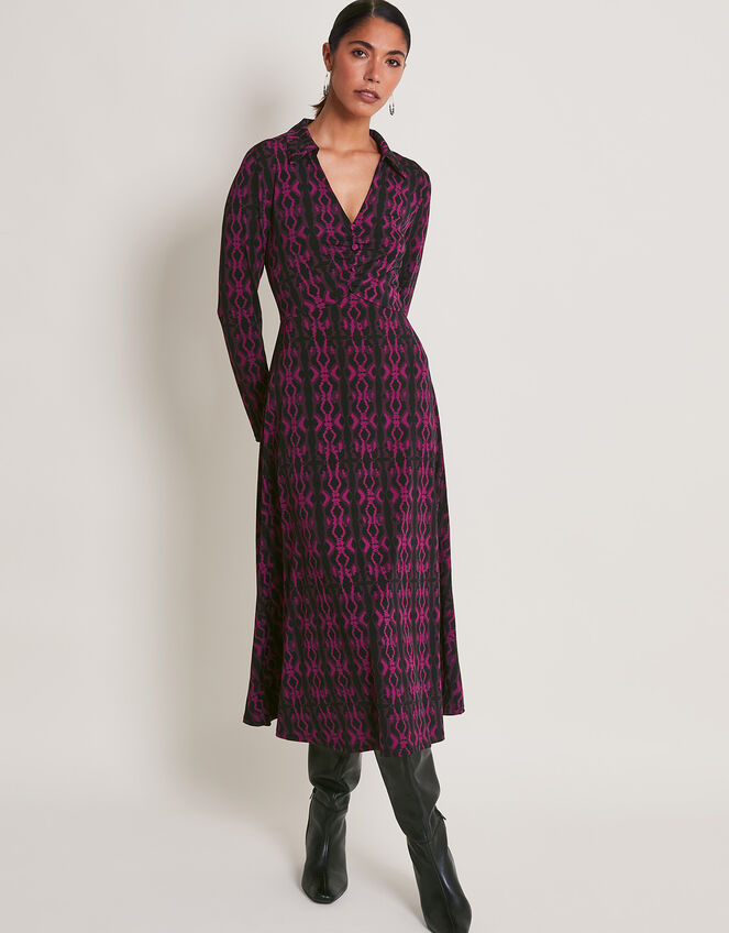 Gable Geometric Print Dress, Pink (PINK), large