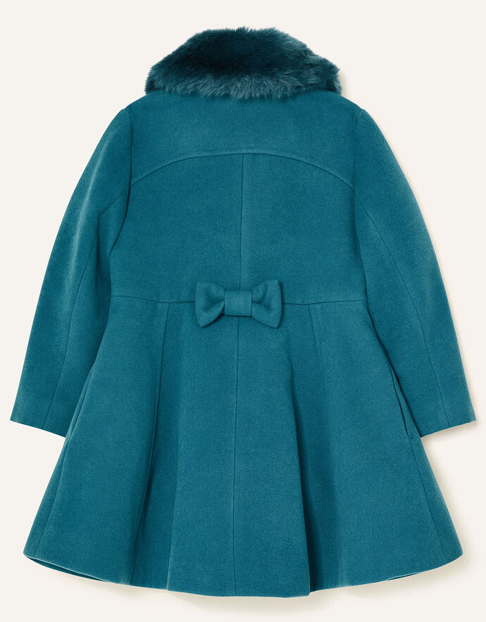 Faux Fur Collar Skirted Coat | Girls' Coats & Jackets | Monsoon UK.