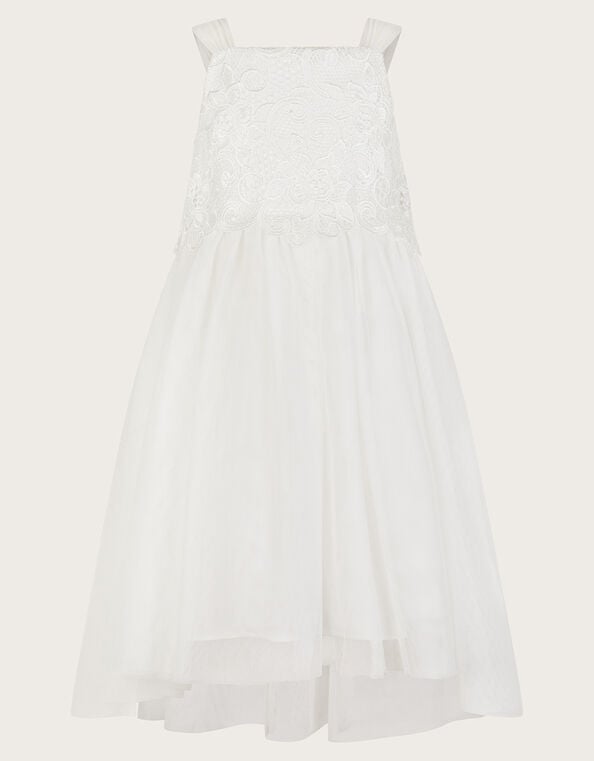 Anna Strappy Lace High-Low Dress, Ivory (IVORY), large