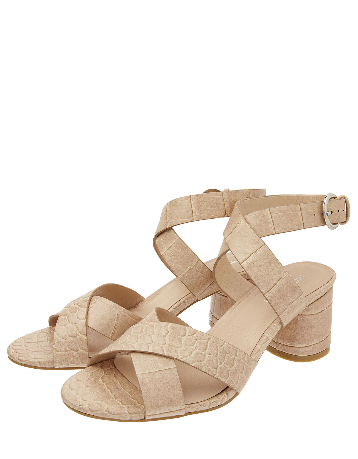 Natural discount heeled sandals
