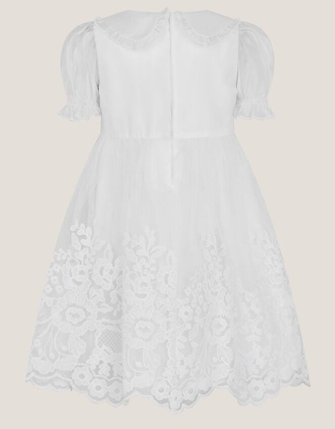 Baby Athena Floral Embroidered Dress, White (WHITE), large