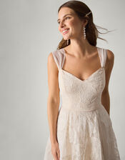 Diamanté Gemstone Drop Earrings, , large