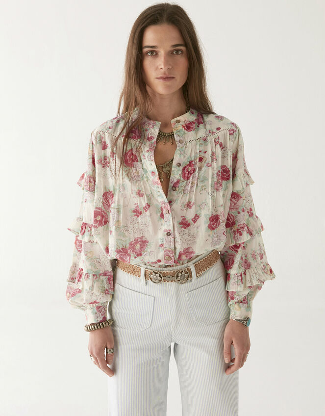 Maison Hotel Floral Lolita Blouse, Multi (MULTI), large