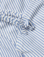 Stripe Asymmetrical Bikini Set, Blue (BLUE), large