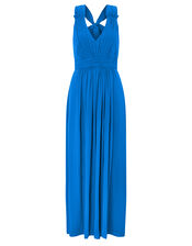 Sinead Bow Back Maxi Dress, Blue (BLUE), large