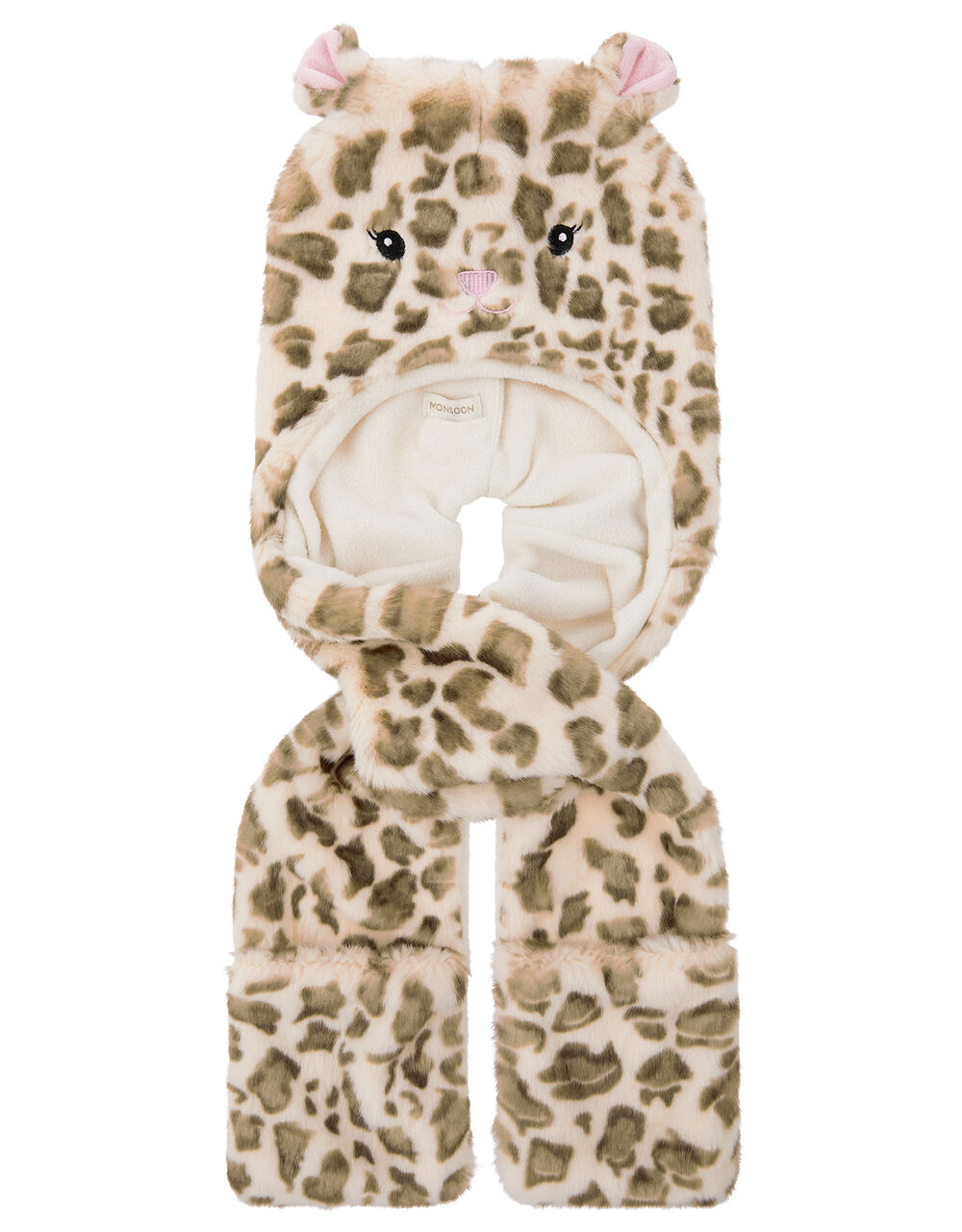 Selena Snow Leopard Hat and Mittens Scarf , , large