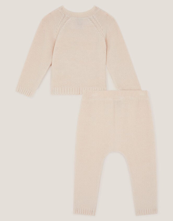 Newborn Sheep Jumper & Knit Joggers Set, Cream (CREAM), large