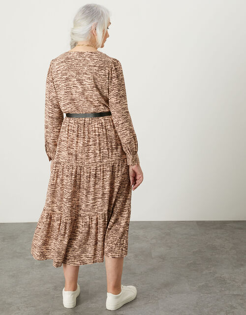 Alina Animal Print Dress with LENZING™ ECOVERO™ , Natural (NATURAL), large