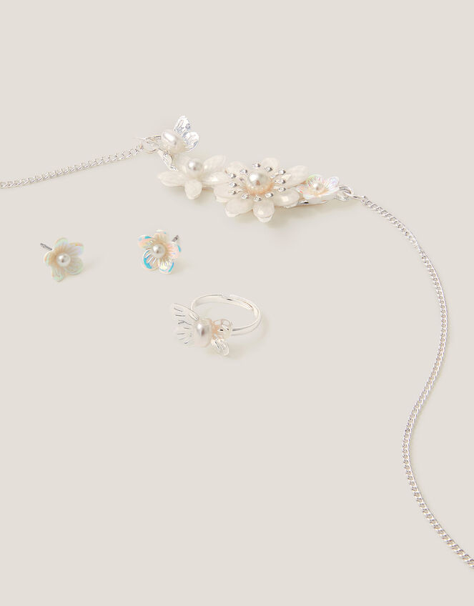 Flower & Butterfly Jewellery Set, , large