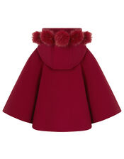 Baby Pom-Pom Cape, Red (RED), large