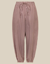 Scarlet Stripe Balloon Trousers, Red (BERRY), large
