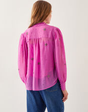 Candice Embellished Pussybow Blouse, Pink (PINK), large