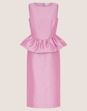 Dahlia Peplum Midi Dress, Purple (LILAC), large