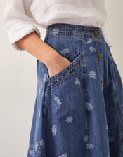 Harper Denim Daisy Midi Skirt, Blue (DENIM BLUE), large