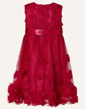 Baby 3D Rose Dress, Red (RED), large
