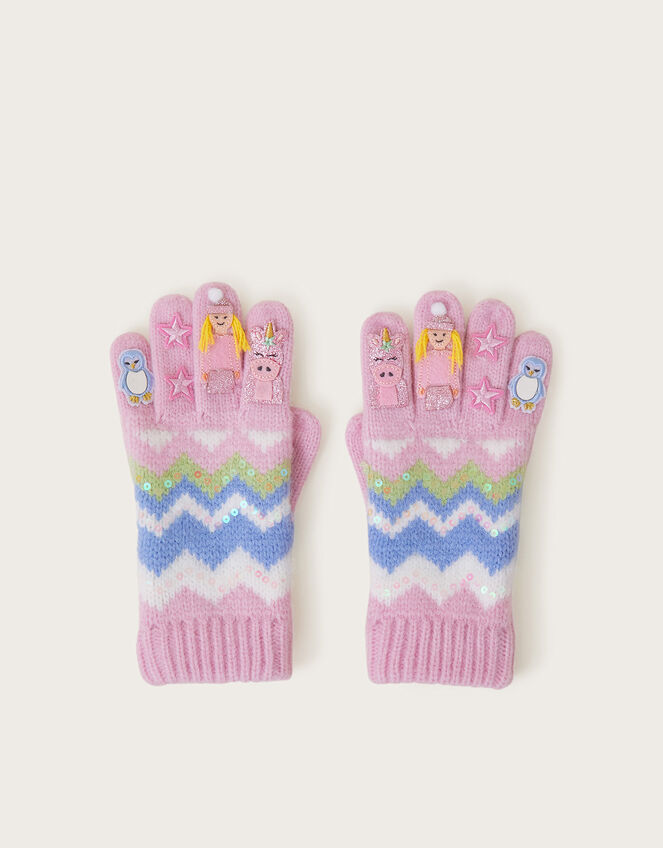 Magical Novelty Knit Gloves, Multi (MULTI), large