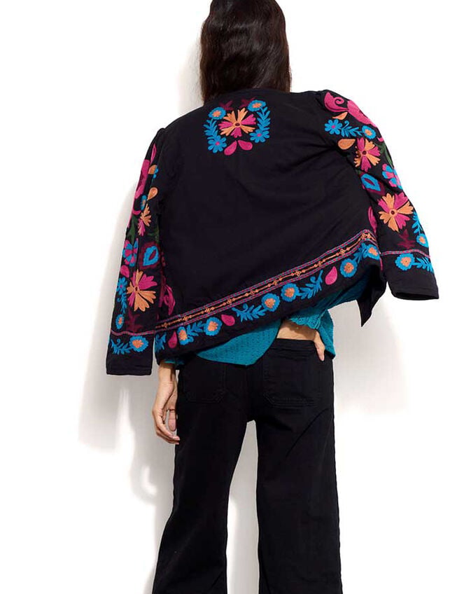 East Marissa Embroidered Jacket, Black (BLACK), large